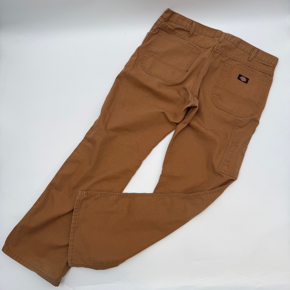 Dickies Mens 36x32 Carpenter Pants Brown Duck Relaxed Fit Utility LU239RBD